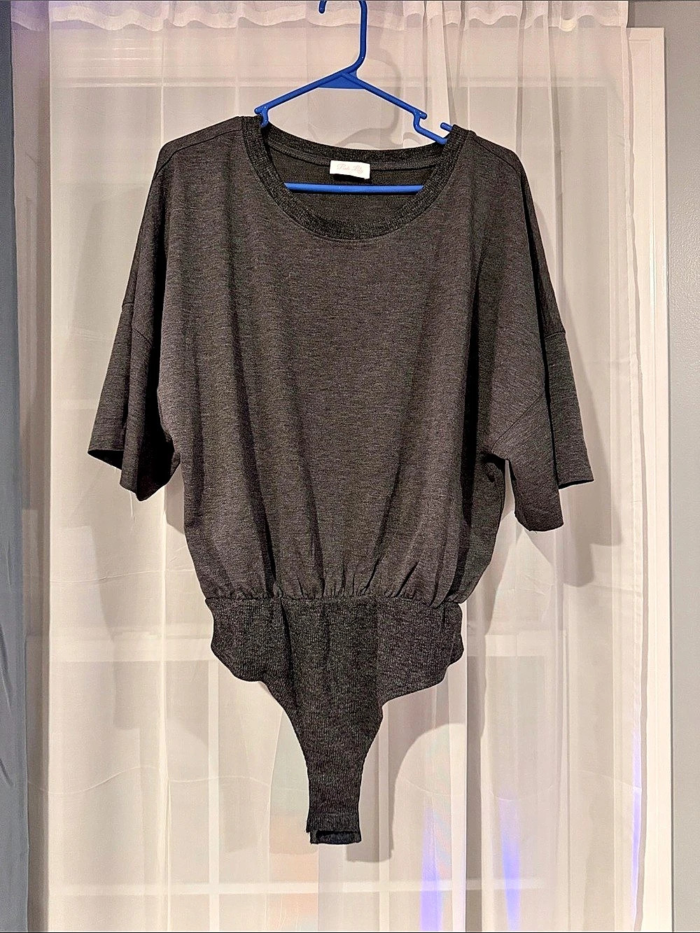 Pink Lily Gray Bodysuit Like New